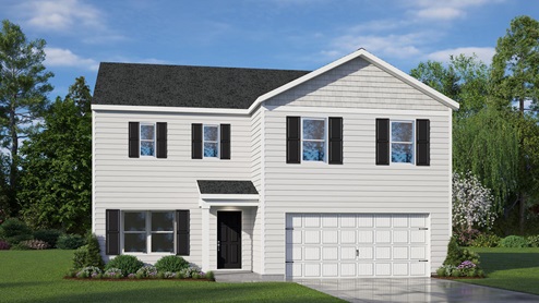 Rendering of front exterior of home Galen floorplan.