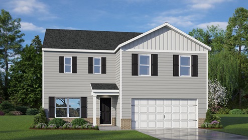 Rendering of front exterior of home Galen floorplan.
