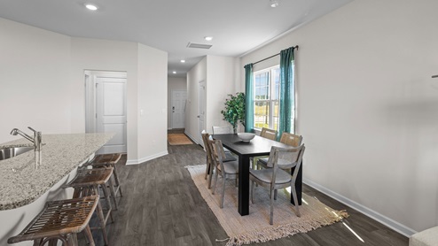 dining area with glass door