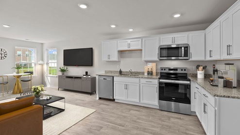Kitchen with granite counters