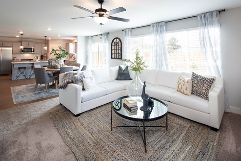 Spacious open style living room