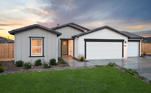 Adams home exterior with 3-car garage rendering