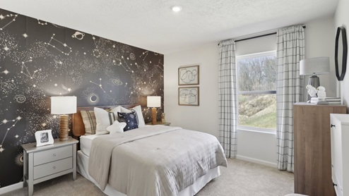 Larger second bedroom with one window