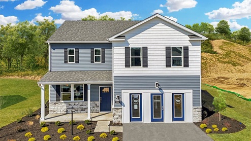 Front exterior of Galen model home at Chippewa Trails