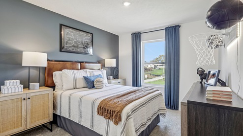 Deerfield Secondary bedroom with full bed and large window