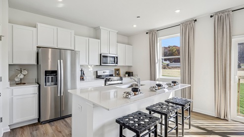 Deerfield Kitchen with white cabinets and countertops