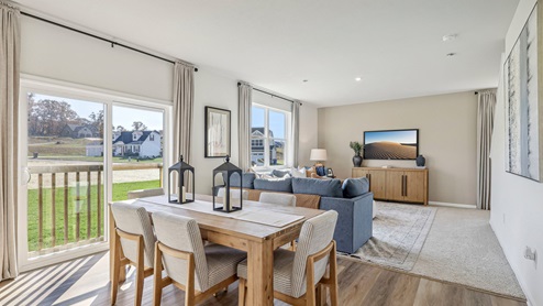 Deerfield Main level dining area with sliding glass doors