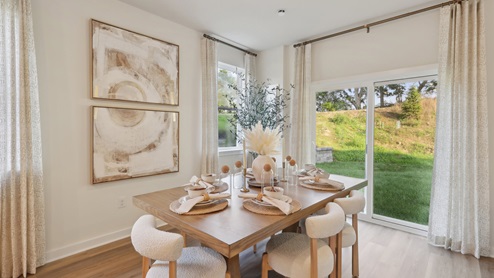 dining area with sliding glass door