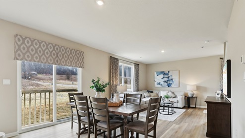 Dinette area and living area