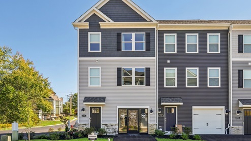 Exterior of Lafayette townhome building
