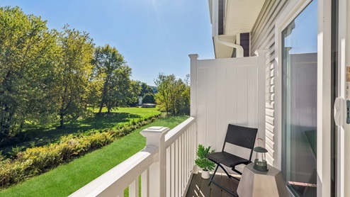 cantilever deck off kitchen on main level