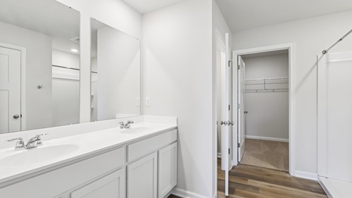 Primary ensuite with dual vanity