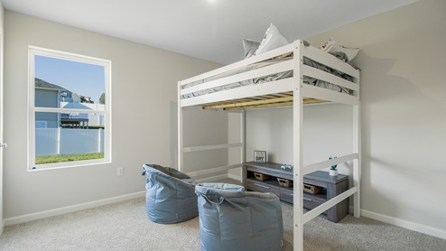 secondary bedroom with large window