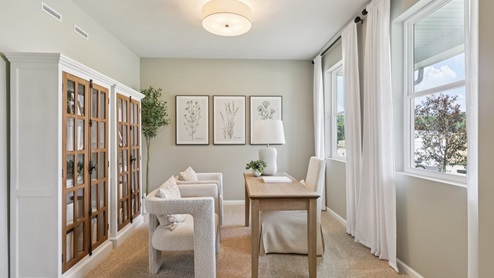 flex room with large windows
