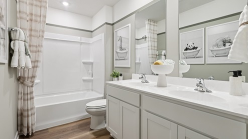 Galen secondary full bath with dual vanity