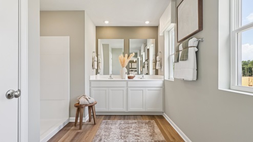 Galen primary en suite with dual vanity