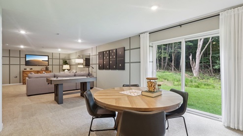 Galen finished lower level with sliding glass door