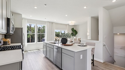 Regent kitchen with light gray cabinets