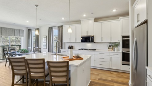 kitchen with large island