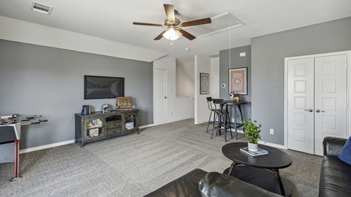 Large media room with media furniture