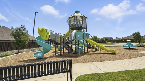 Kids playground area and park at Fireside by the Lake in Garland, Texas