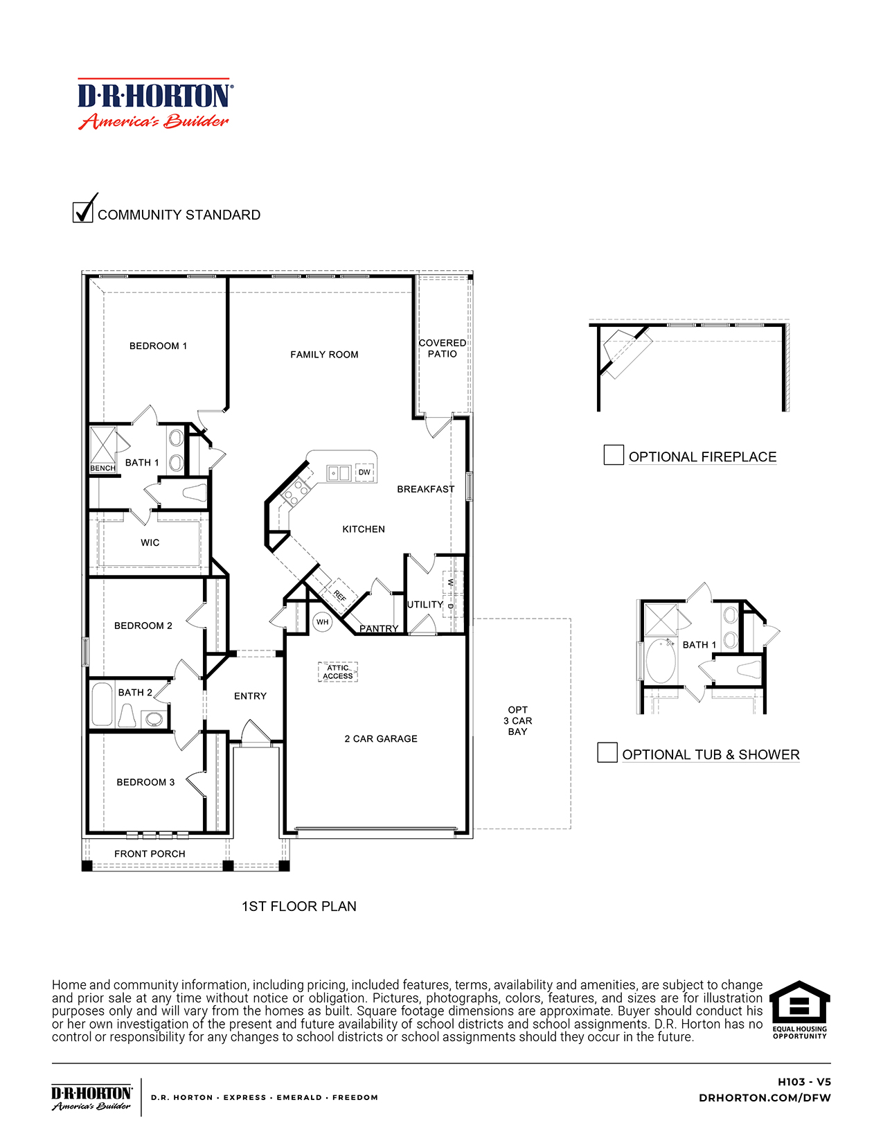 H103 Brentwood floorplan rendering