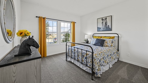 secondary bedroom with double paned windows