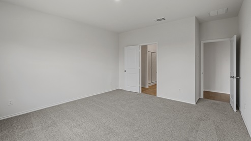 bedroom with grey carper