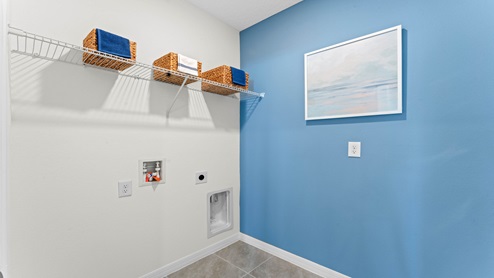 Laundry Room for side by side washer and dryer