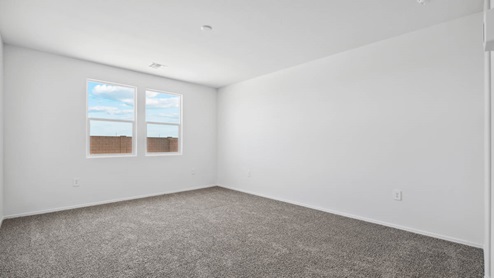 Primary suite with double windows