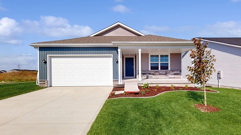 front exterior of hamilton model home in kimberley crossing