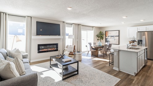 open concept hamilton living room and dining area