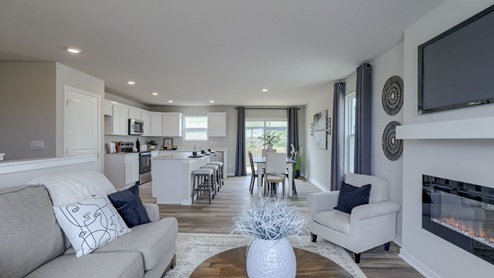 view of kitchen from living room in Fremont