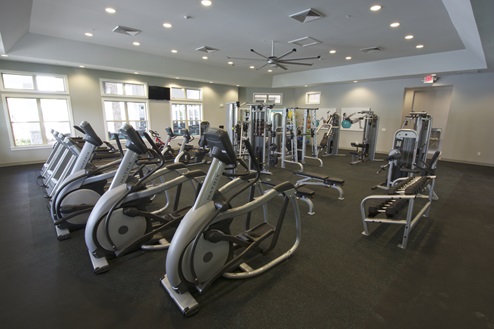 Fitness center with Cardio,  and strength machines.