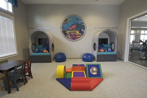 Playroom for kids in clubhouse