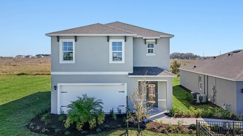 Two-story home with two-car garage