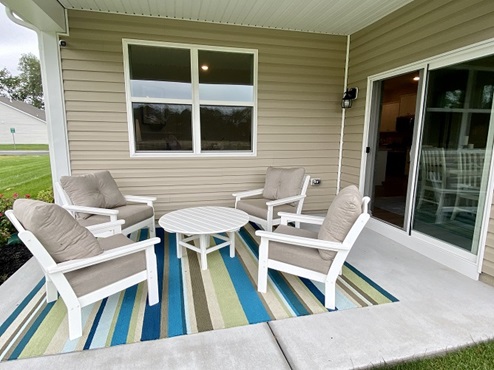 Enjoy evenings outside on your oversized rear-covered patio.