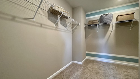 The primary bedroom has an oversized walk-in closet.