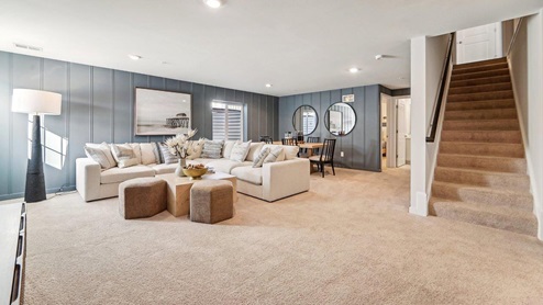 finished basement rec room