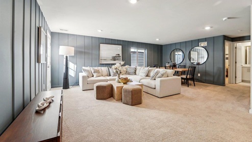 finished basement rec room