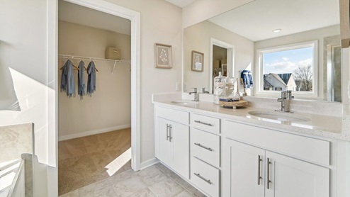 master bathroom two sinks