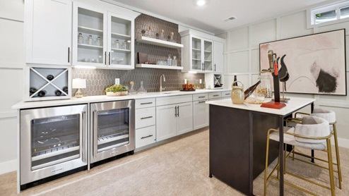 Hampton II Single Family Home White Contemporary Interior