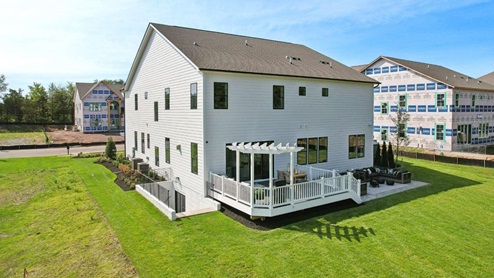 Hampton II Single Family Home White Contemporary Exterior Deck
