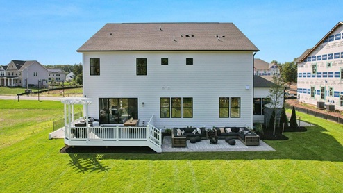 Hampton II Single Family Home White Contemporary Exterior Deck