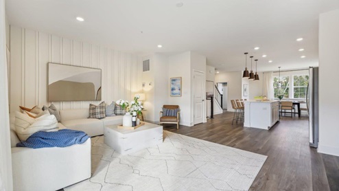 columbus townhome second floor living room open concept