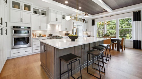 gourmet kitchen with stainless steel appliances