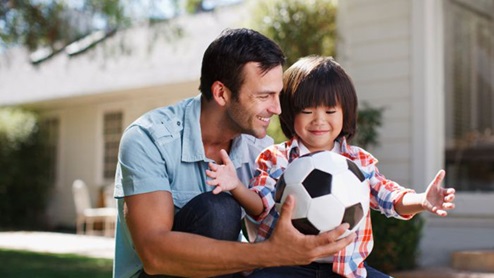 father daughter soccer