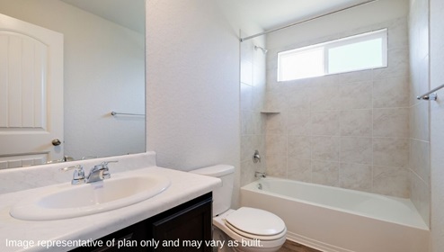 D.R. Horton san antonio solana ridge near lackland air force base the garland 1151 square feet secondary full bathroom