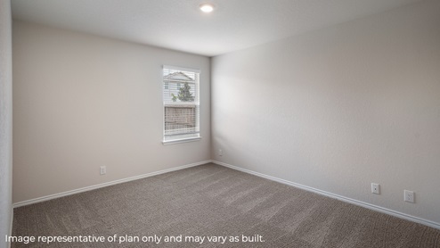 DR Horton San Antonio Laurel Vistas the carswell floor plan 1180 square feet main bedroom suite with carpet flooring and windows for natural light