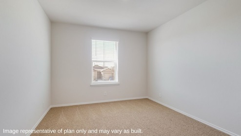 DR Horton San Antonio Laurel Vistas the ingleside floor plan 1900 square feet secondary bedroom or bonus room with carpet flooring and window